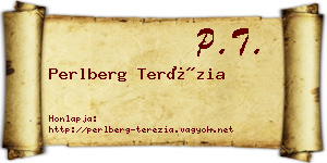 Perlberg Terézia névjegykártya